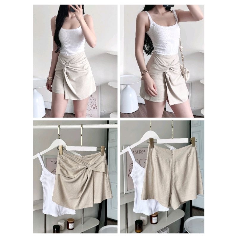 (Sale) Quần short váy linen/ linen Stra* Cambo - dư xịn.