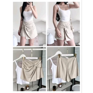 Quần short váy linen/ linen Stra* Cambo - dư xịn.