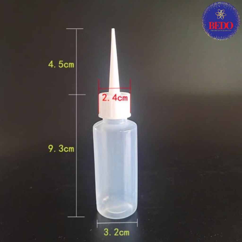 Chai Đựng Keo BEDO 25ml Nhựa Cao Cấp Trong Suốt Dạng Bóp Chiết Keo Chính Xác Chống Rò Rỉ