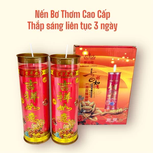 Đèn Cầy Sáp Bơ Thơm Malaysia 3 Ngày Cao Cấp