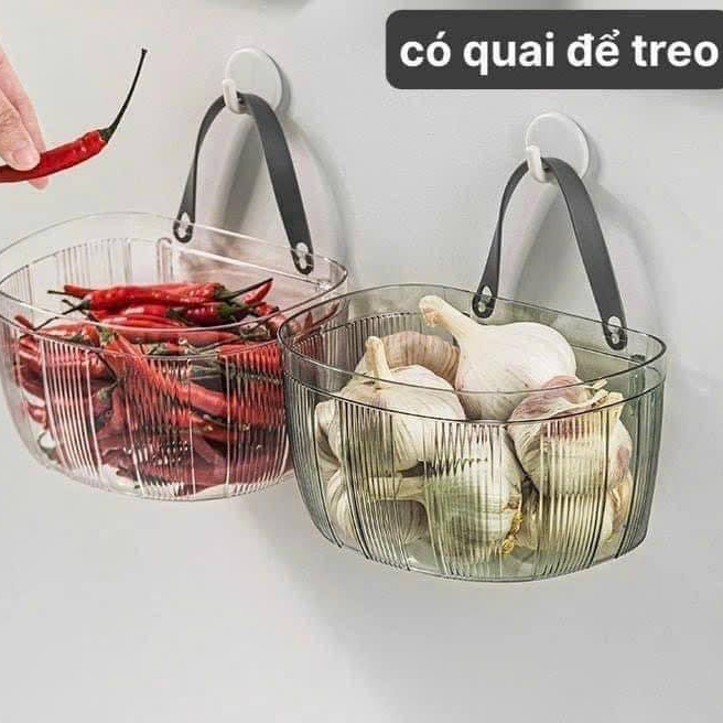 HỘP NHỰA ĐỰNG HÀNH TỎI DÁN TƯỜNG, TREO TƯỜNG TIỆN LỢI