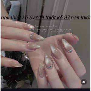 NAIL BOX TÔN DA MÓNG UP THIẾT KẾ MẮT MÈO ĐÍNH ĐÁ