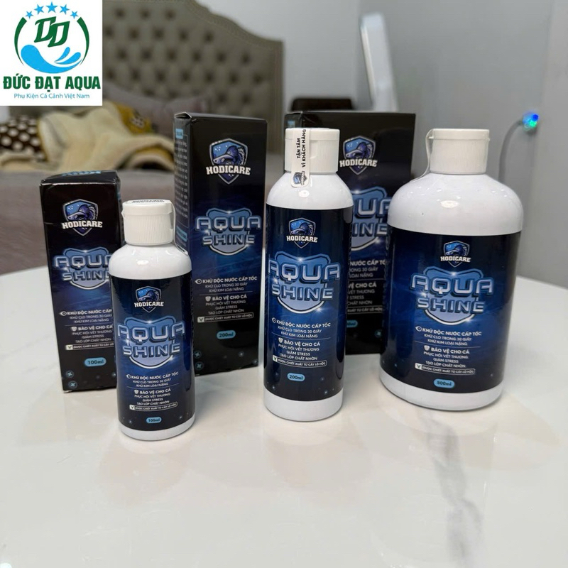 AquaShine HODICARE - khử clo và kim loại nặng, phục hồi vết thương, phòng cá bị stress, giảm độc tố trong nước cho cá