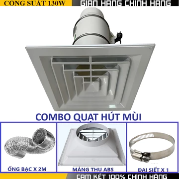 Quạt Hút Thông Gió HF100 / HF150 / HF200 Nhà Vệ Sinh - Quạt Hút Mùi Nhà Bếp - Hút Khói Quán Ăn