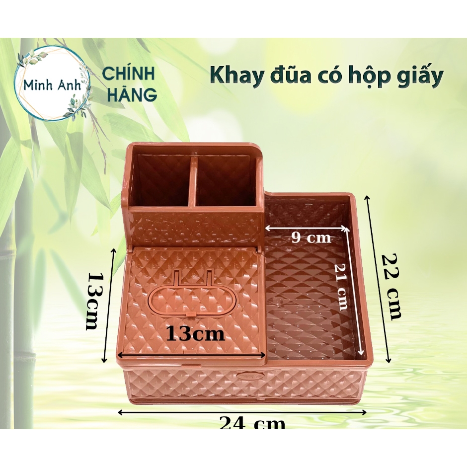 [ XUẤT VAT ] [ Hỏa tốc ] Khay đựng đũa muỗng, hộp giấy thông minh, gia vị 077 078 khay dua bền ống