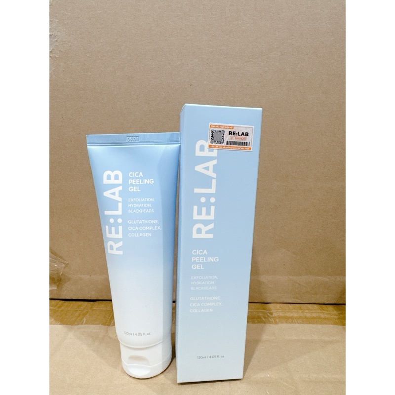 Tẩy tế bào chết dạng gel Re:lab cica peeling gel 120ml - hạn 2028 Hàn Quốc tẩy da chết relab  IS382