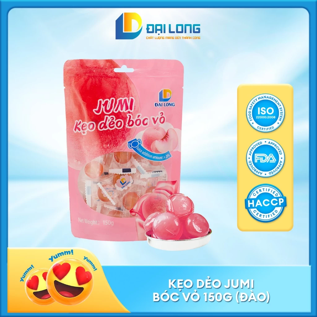 JUMI Kẹo dẻo bóc vỏ Đào 150g