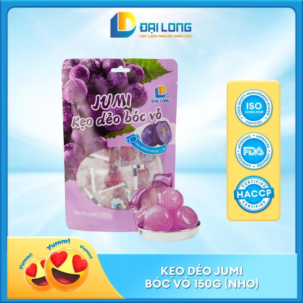 JUMI Kẹo dẻo bóc vỏ Nho 150g