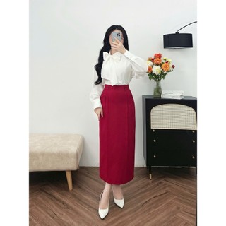 Chân Váy 𝐂𝐂𝐇𝐀𝐓 Dáng Suông Liin Chất Liệu Tuytsi Cao Cấp Sang Trọng 14CDS2033ST