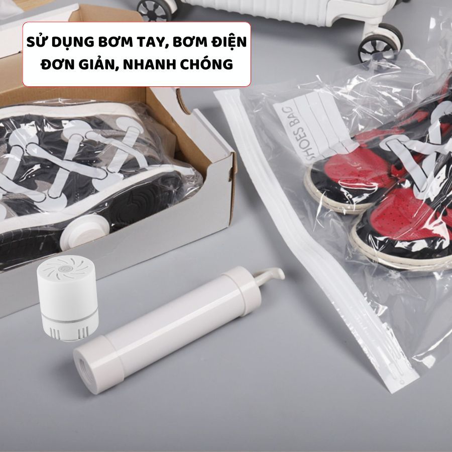 Túi Chân Không Đựng Giày, Túi Nén Chân Không Dày Dặn, Chống Oxy Hóa, Chống Ẩm Mốc, Chống Ố Vàng L02