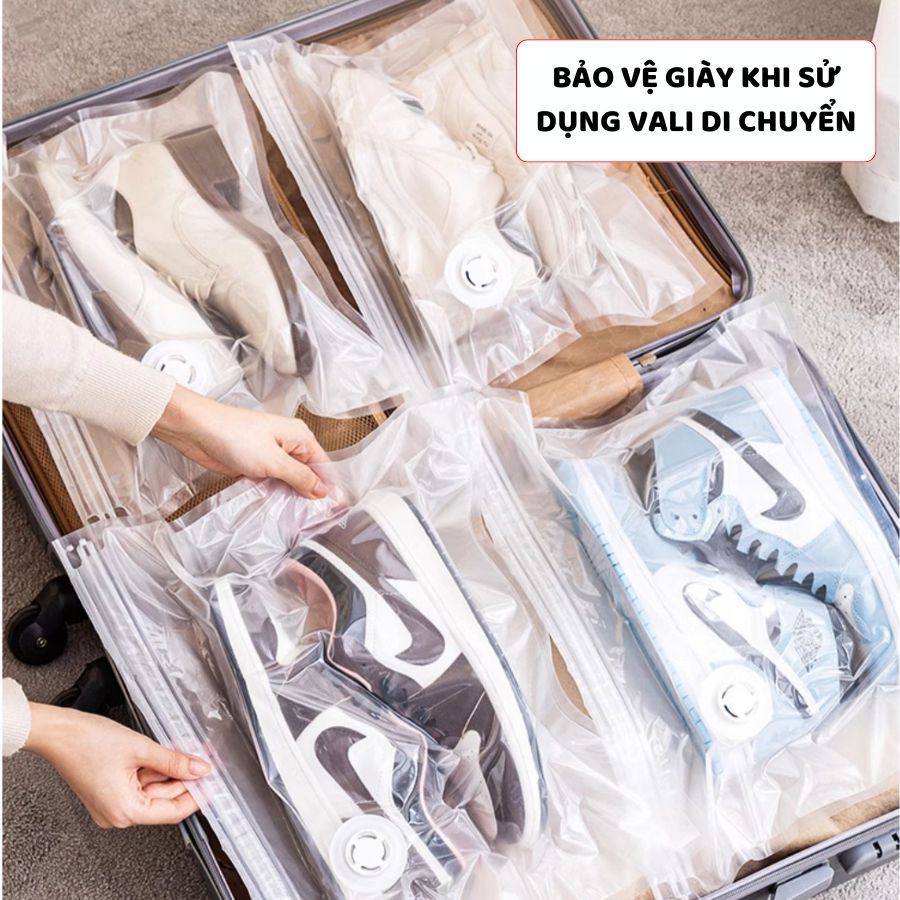 Túi Chân Không Đựng Giày, Túi Nén Chân Không Dày Dặn, Chống Oxy Hóa, Chống Ẩm Mốc, Chống Ố Vàng L02