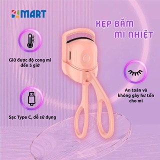 Máy uốn cong lông mi giúp làm cong, giữ nếp mi lâu, Bấm mi điện uốn mi với hai chế độ nhiệt.