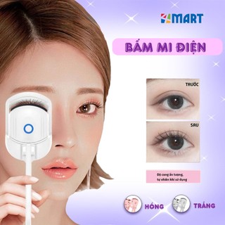 Máy uốn cong lông mi giúp làm cong, giữ nếp mi lâu, Bấm mi điện uốn mi với hai chế độ nhiệt.