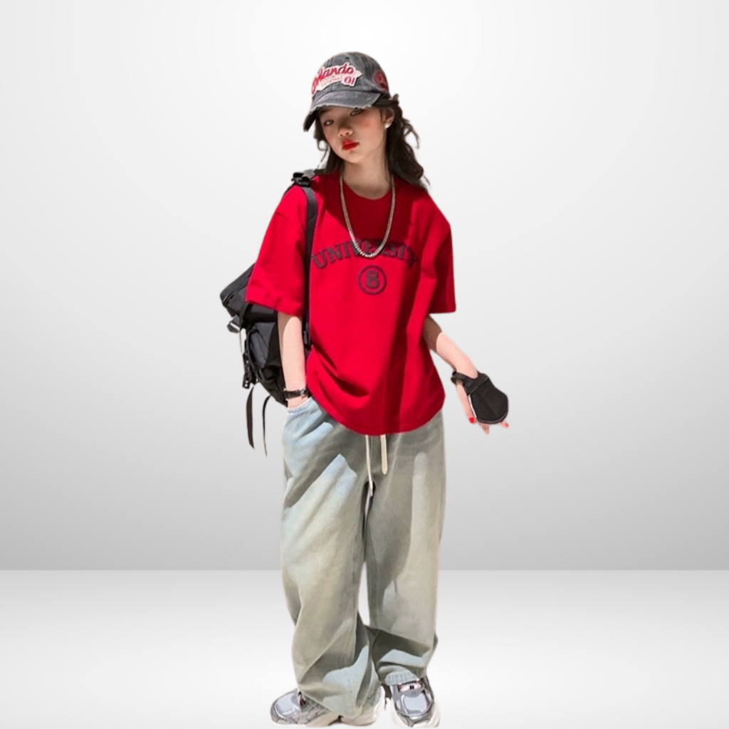 Áo Thun Ngắn Tay Cho Bé Trai, Bé Gái In Hình Năng Động, Cổ Tròn B637 | JJ Kids Fashion