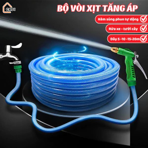 Vòi Xịt Tăng Áp Rửa Xe Gia Đình GADI, Tưới Cây, Dọn Dẹp Rửa Sân 8 Chế Độ Xịt Kèm Súng Phun Tự Động
