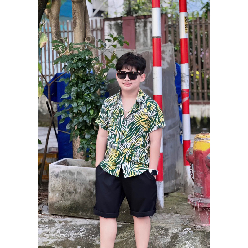 set sơmi hoạ tiế thiết kế cao cấp chi bé trai 10kg-52kg