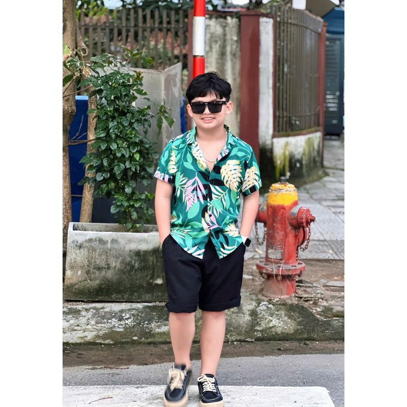 set hoạ tiết hoa 28-52kg cho bé trai TONI BRAND
