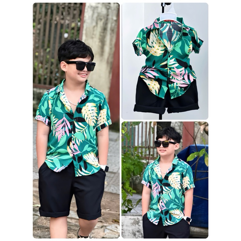 set hoạ tiết hoa 28-52kg cho bé trai TONI BRAND