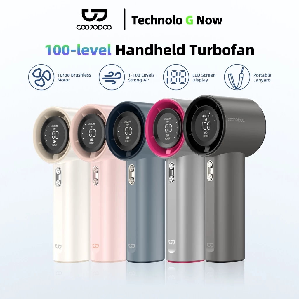 Được sử dụng với động cơ không chổi than turbo hiệu quả với tốc độ quay 16000 vòng/phút, quạt cầm tay yên tĩnh cao cấp.