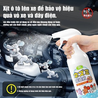 Xịt đuổi chuột đa năng 500ml thành phần từ thiên nhiên, công nghệ Nhật Bản dùng cho cả nhà và xe hơi