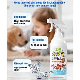 Xịt đuổi chuột đa năng 500ml thành phần từ thiên nhiên, công nghệ Nhật Bản dùng cho cả nhà và xe hơi