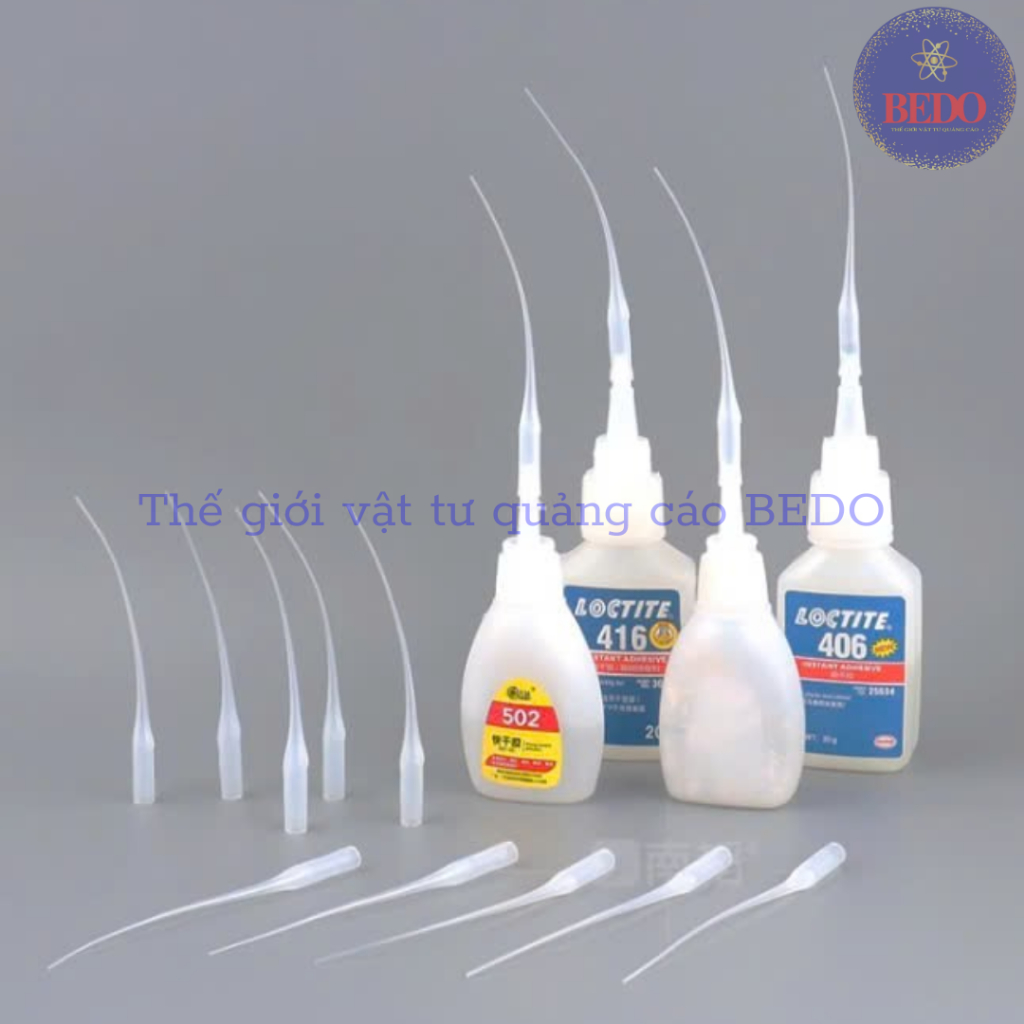 Vòi Keo 502 BEDO Nhựa Dẻo Trong Suốt Combo 100c Râu Keo Đầu Dẫn Keo Dán 502 Chống Tắc Dễ Sử Dụng