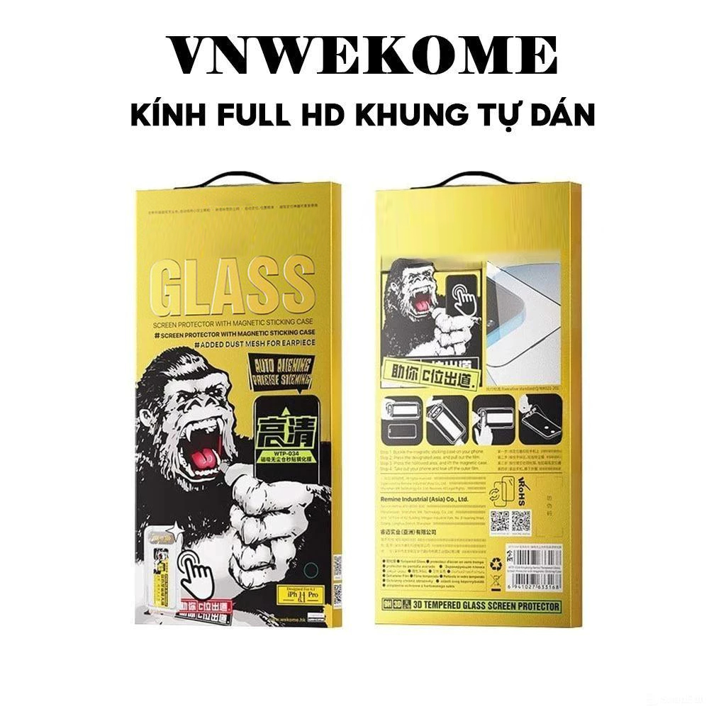 Ảnh Kính Cường Lực Trong Suốt Full HD Có Khung Tự Dán Chính Hãng Cho IP 11-XR-12-13-14-15-16 1