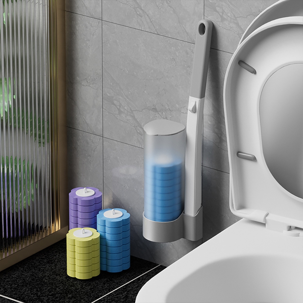 Bộ vệ sinh bồn cầu dùng 1 lần, chà nhà bếp, chà mọi ngõ ngách đầu lau có sẵn chất tẩy rửa không cần chạm tay, tiện lợi