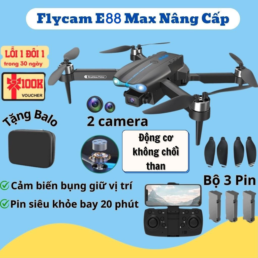 DJI Flycam camera 4k mini E88 pro Máy 2 camera Full Hd (tặng kèm túi ...