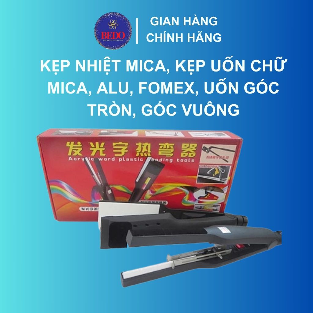 Kẹp Nhiệt Uốn Mica BEDO 60W 110-240V Uốn Chữ Mica Fomex Nhựa Góc Vuông Góc Tròn Chính Xác