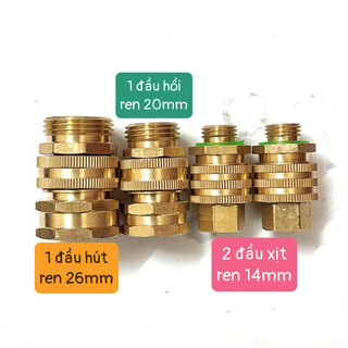 COMBO 4 nối nhanh (1 hút, 1 hồi, 2 ra) bằng Đồng Cho Máy phun Áp Lực nông nghiệp