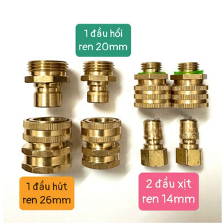 COMBO 4 nối nhanh (1 hút, 1 hồi, 2 ra) bằng Đồng Cho Máy phun Áp Lực nông nghiệp