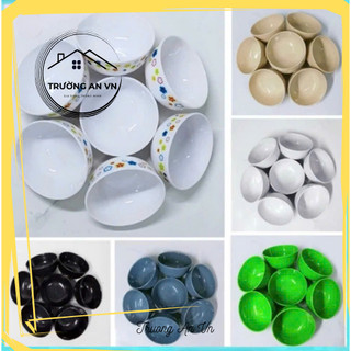 Bộ 20 Chén bát ăn cơm nhựa Melamine chén có 8 màu dễ sử dụng- Trường An VN - TẶNG 4 MIẾNG RỬA CHÉN KIM TUYẾN