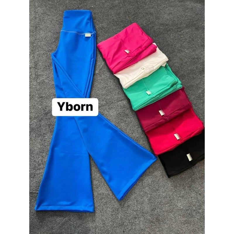 [Chính hãng Yborn] quần Loe tập yoga gym chất cottonspandex co giãn 4 ...