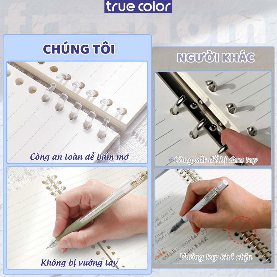 Sổ Còng nhựa A5/B5 Freedom 120 Trang cho học sinh sinh viên vở còng thay lõi Có Bán Rời Bìa Và Lõi