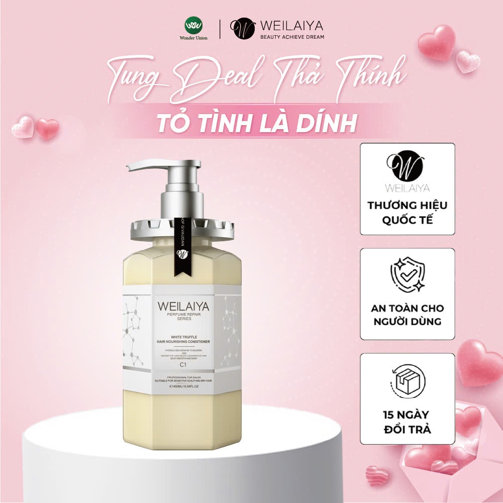 Ảnh Dầu xả tóc thảo dược Weilaiya chiết xuất nấm Truffle giúp chống lão hóa da đầu và mượt tóc cho tóc hư tổn 450ml 1