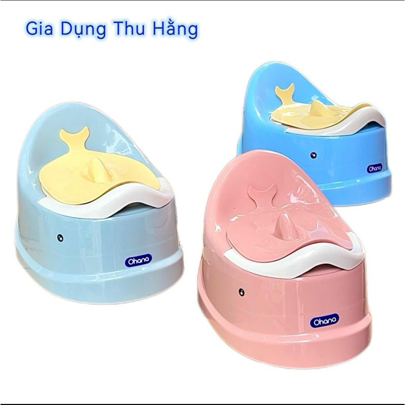 Bô Cá Heo, Bô trẻ em 0-2 tuổi OHANA đi vệ sinh cho bé thương hiệu Song Long Plastic - Siêu đáng yêu, tiện dụng, bền đẹp