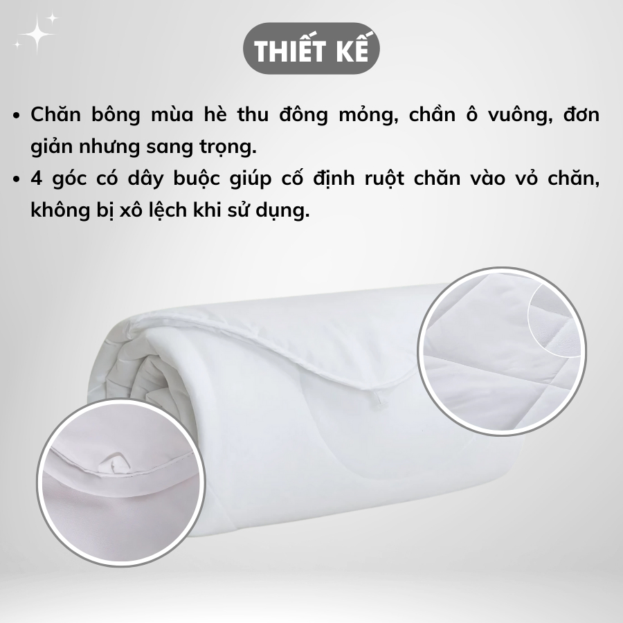 Ảnh Ruột Chăn Mền bông Cao Cấp A Concept Decor Siêu Ấm Nhẹ Cho Mùa Hè Thu Đông Chăn Bông Dày Chuẩn Khách Sạn 5 sao 2mx2m2 4