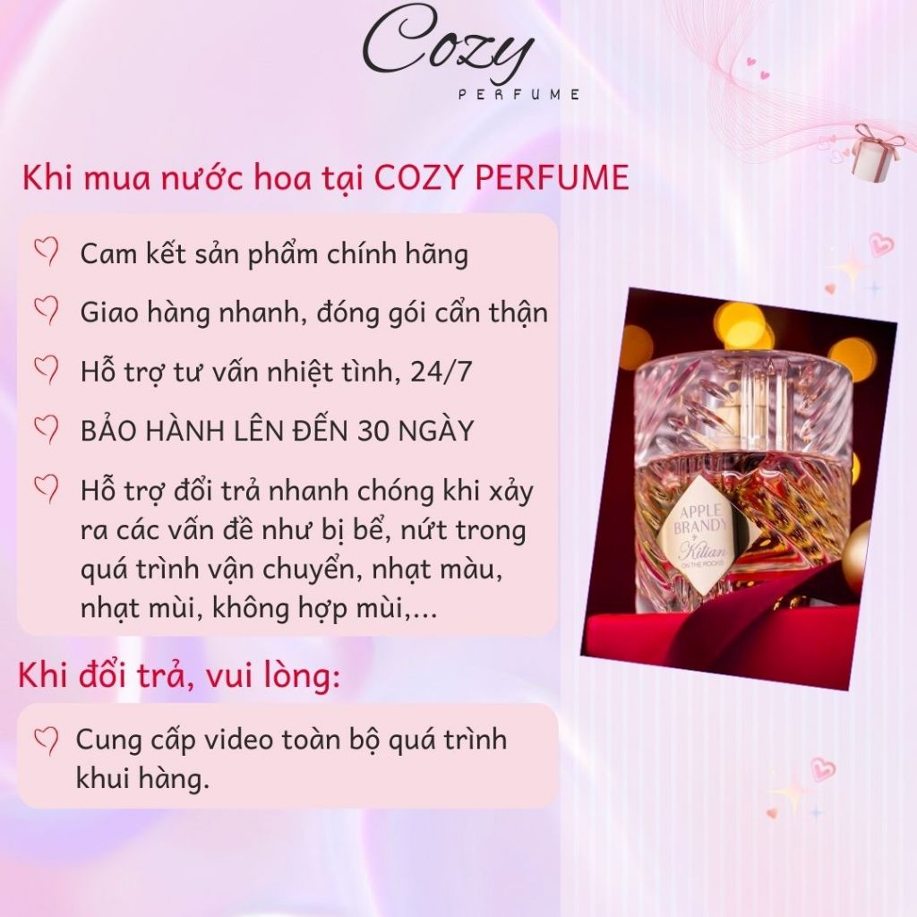 Nước hoa unisex Kilian Apple Brandy on the Rocks Chiết 5ml/10ml Hương thơm Bí ẩn - Cozy Perfume