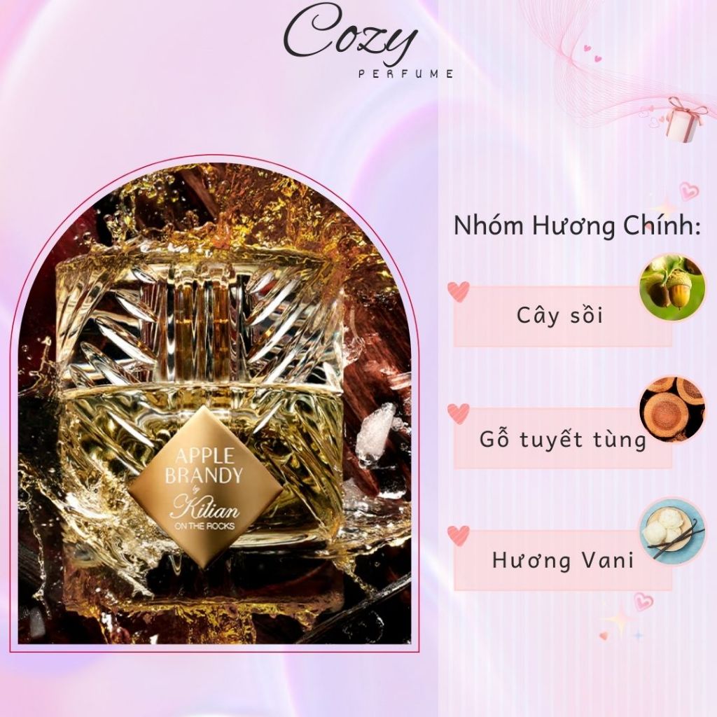 Nước hoa unisex Kilian Apple Brandy on the Rocks Chiết 5ml/10ml Hương thơm Bí ẩn - Cozy Perfume