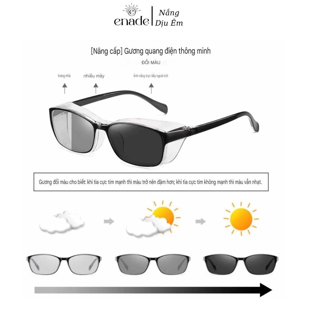 Kính Đổi Màu Chống Tia UV,Chống Giọt Bắt,Bụi Mịn Mới 2025