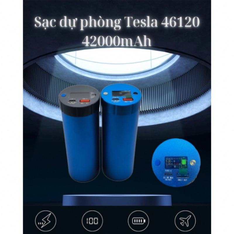 Pin sạc dự phòng Tesla 46120 42.000mAh LCD màu model 2024 | Shopee Việt Nam