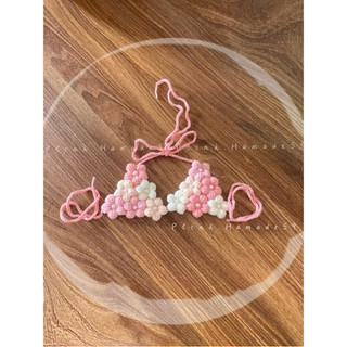 Áo bikini hamade mẹ và bé đính ngọc trai