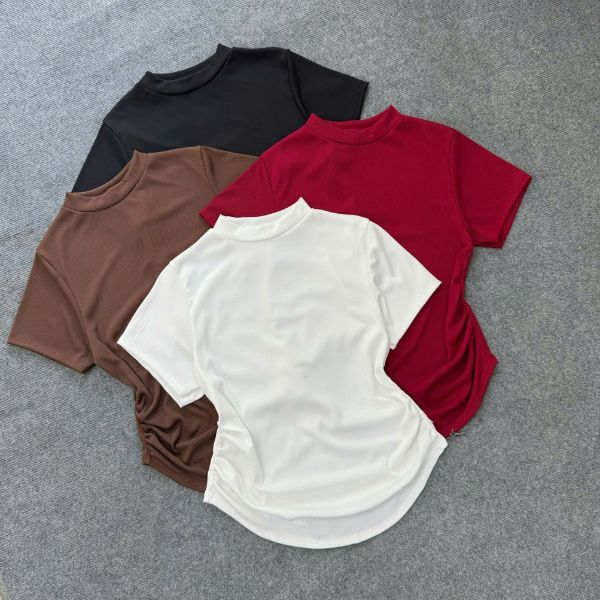 Áo Thun Kiểu Cổ Tròn Bigsize Nữ Lên Phom Basic Chiết Eo Tôn Dáng Mềm Mại Thoáng Khí G259