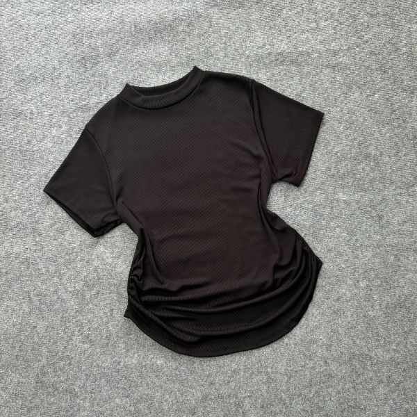 Áo Thun Kiểu Cổ Tròn Bigsize Nữ Lên Phom Basic Chiết Eo Tôn Dáng Mềm Mại Thoáng Khí G259