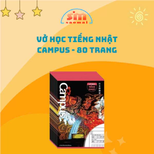 Lốc 5 Cuốn Vở Học Tiếng Nhật Campus Tập 80 Trang (179 x 252 mm) Văn Phòng Phẩm Sao Mai