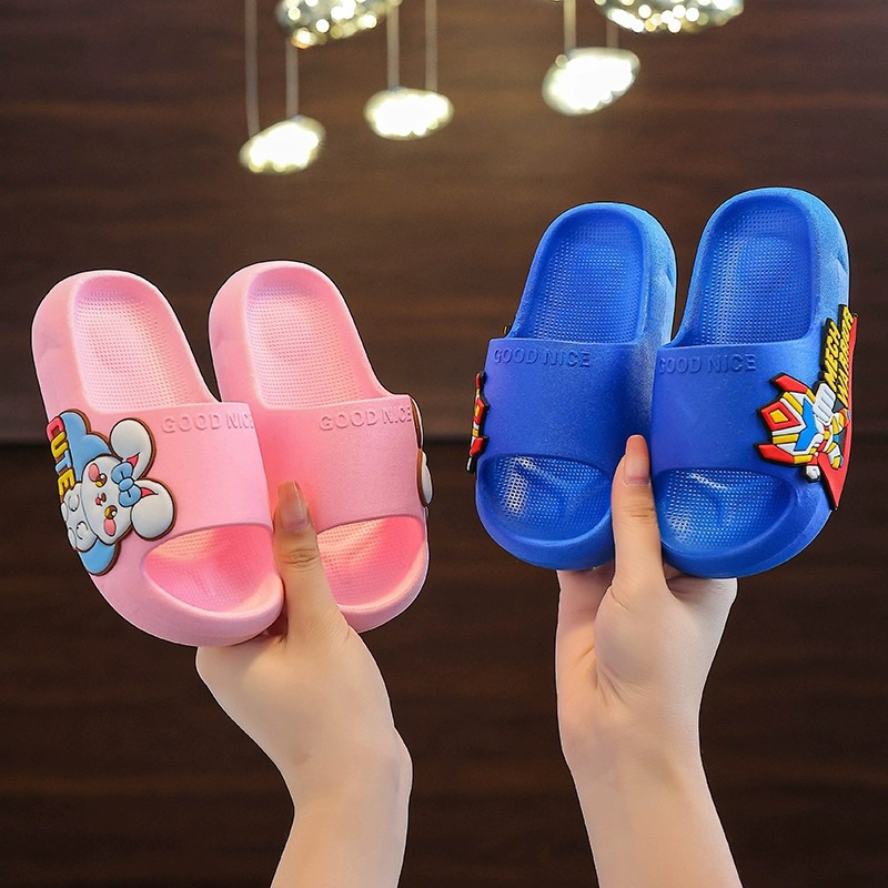 Dép bánh mì thời trang cho bé trai bé gái siêu mềm hoạt hình thỏ siêu nhân cute êm chân bé