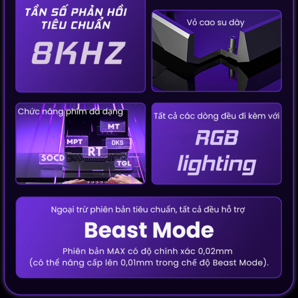 Bàn Phím Cơ Gaming AULA WIN60HE WIN68HE Rapid Trigger Polling Rate 8K Scan Rate 32KHz Chính Hãng | BigBuy360 - bigbuy360.vn