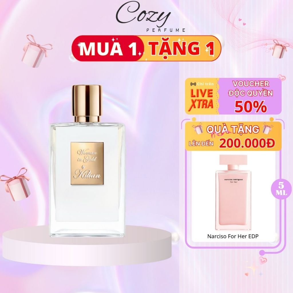 Nước hoa nữ Kilian Woman In Gold màu trắng Chiết 5ml/10ml Hương thơm Sang trọng Nổi bật-Cozy Perfume