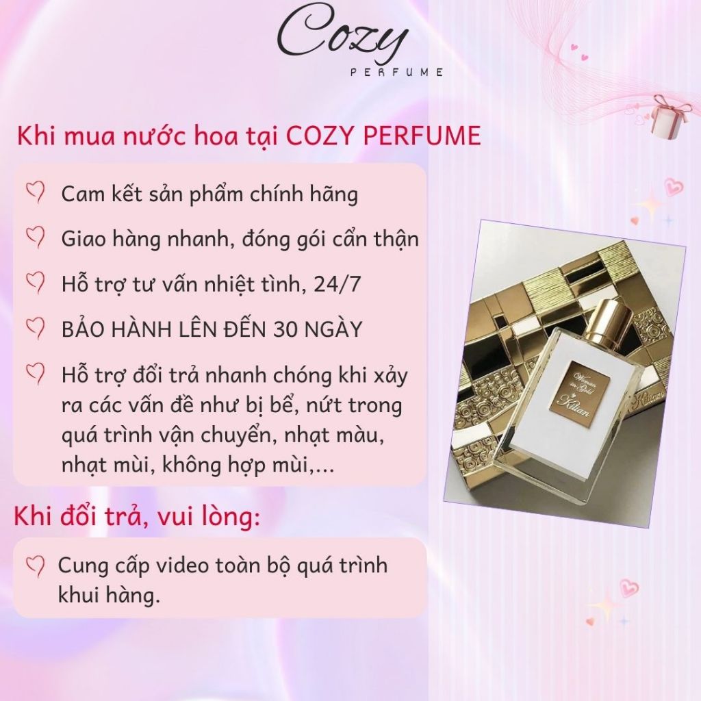 Nước hoa nữ Kilian Woman In Gold màu trắng Chiết 5ml/10ml Hương thơm Sang trọng Nổi bật-Cozy Perfume